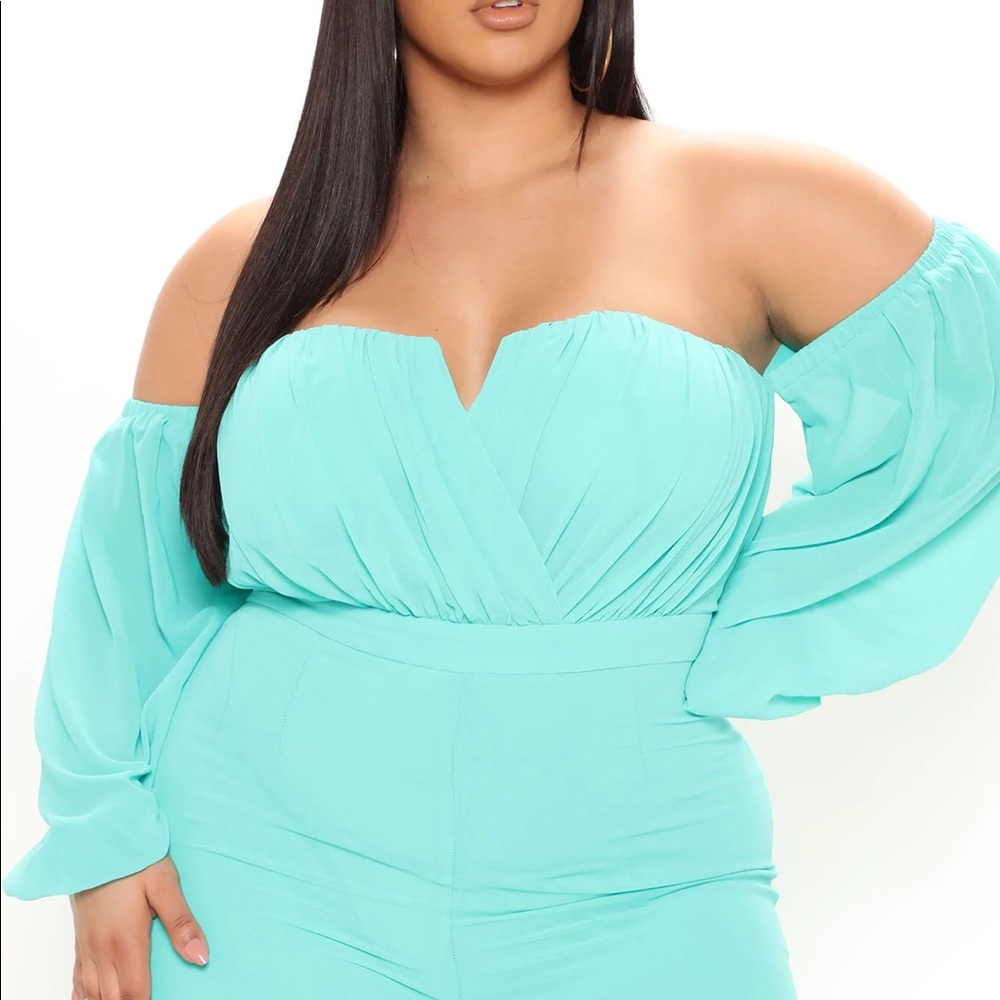 Bright Turquoise Jumpsuit size 3X